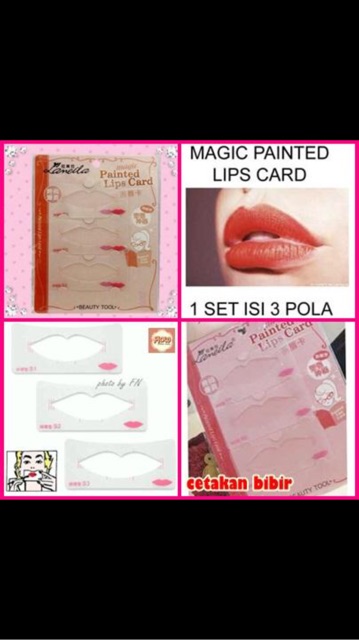 Cetakan alis +cetakan bibir (1 set ,isi 2 macam bibir+alis)