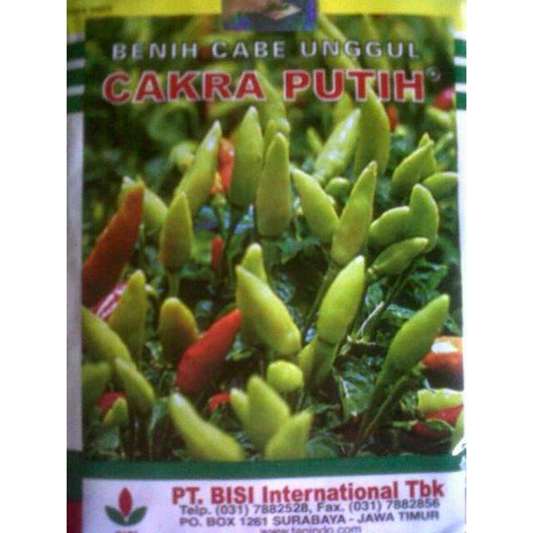 Benih Pertanian Cabe Cakra Putih 10gr Shopee Indonesia