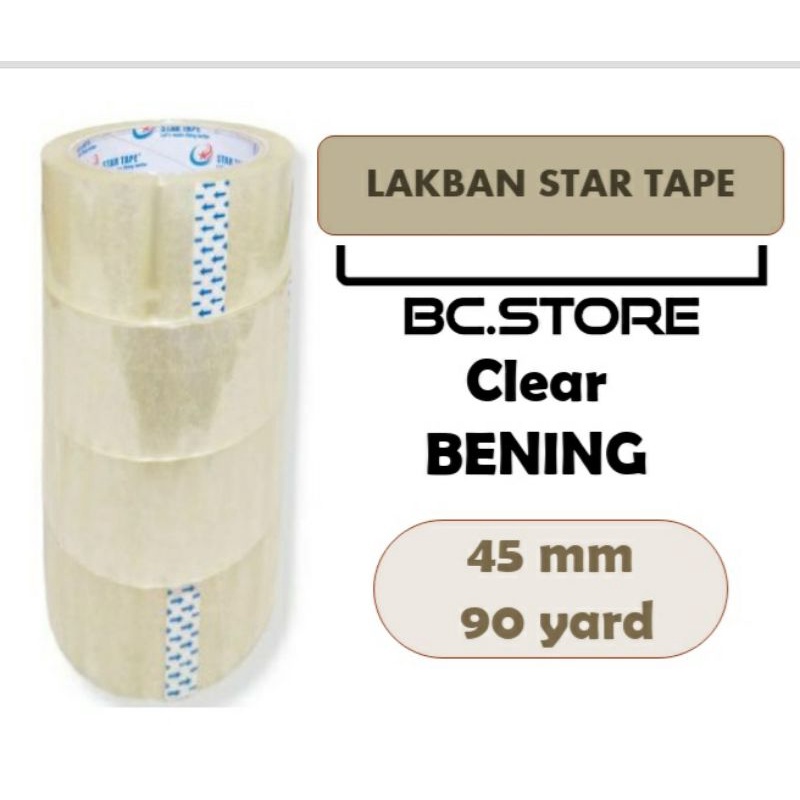 LAKBAN COKLAT BENING ( 6 PCS ) STAR TAPE - Selotip Isolasi Clear Cokelat Putih Lengket Kuelitas Terbaik Murah 90 Yard X 45 mm (2 Inch) - Tape Perekat Pengikat Pelengket Lakban Murah Lakban Kualitas Terbaik