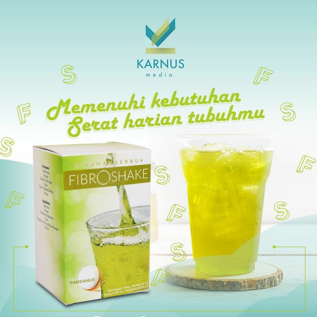 FIBROSHAKE Minuman Kaya Serat -  Diet dan Detox Alami - Melancarkan BAB