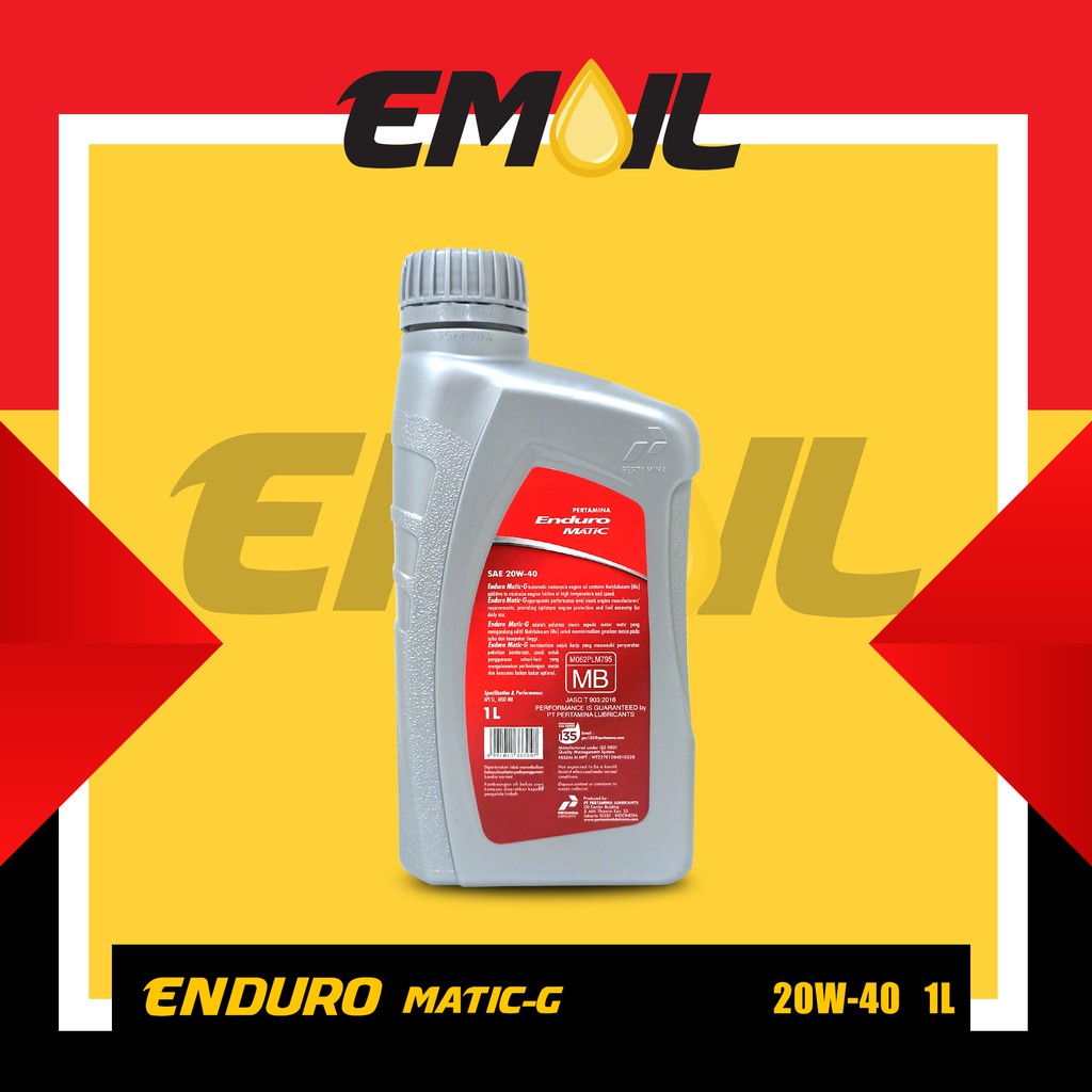 Oli Pertamina Enduro Matic G sae 20W-40 isi 1liter