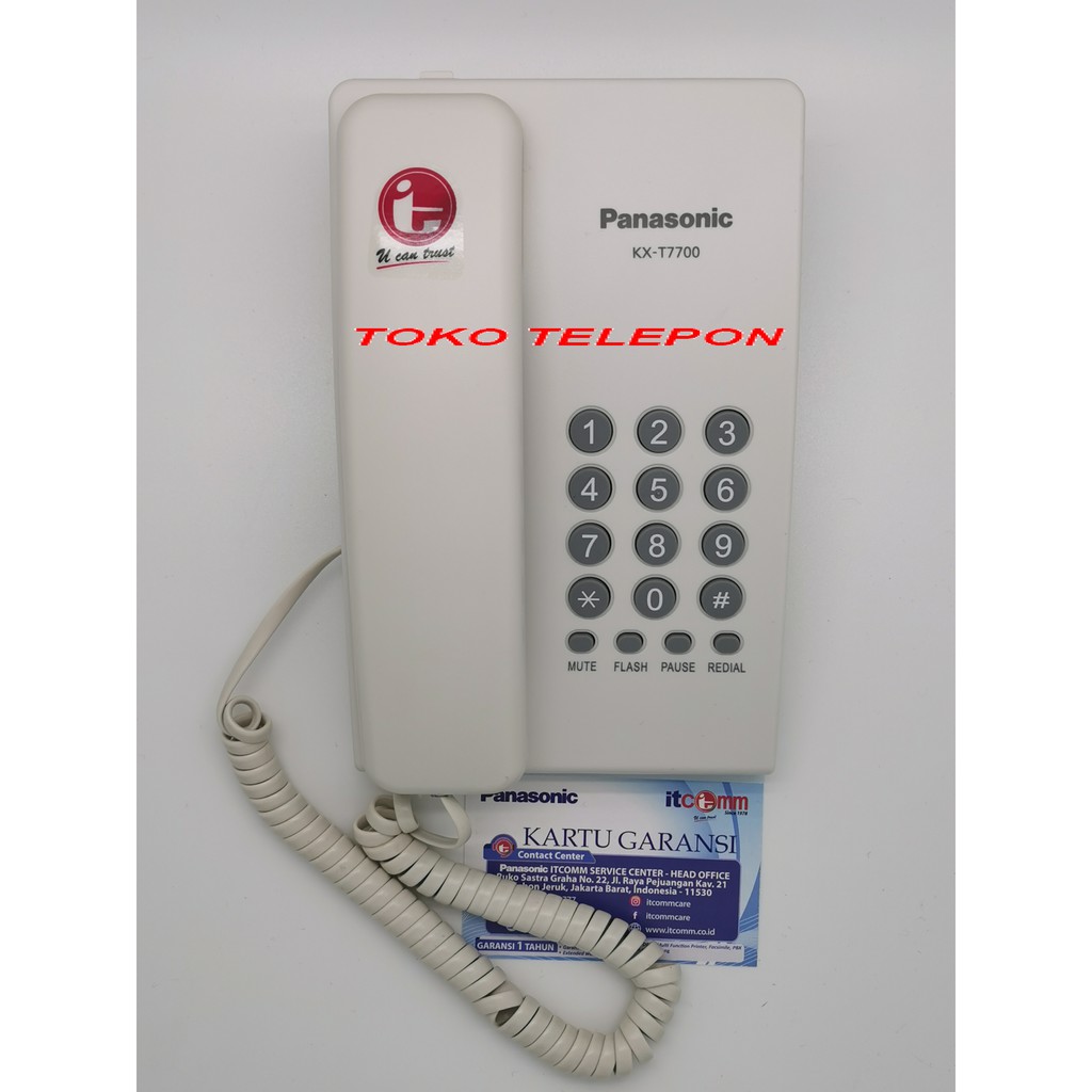 Panasonic KX-T 7700 Putih Garansi ITCOM 1 Tahun - Setara Panasonic KX TS505 / Telepon Panasonic