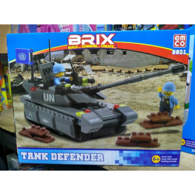 Brix Emco Tank Defender / Lego Emco Original Seri Tank Defender / Mainan Lego