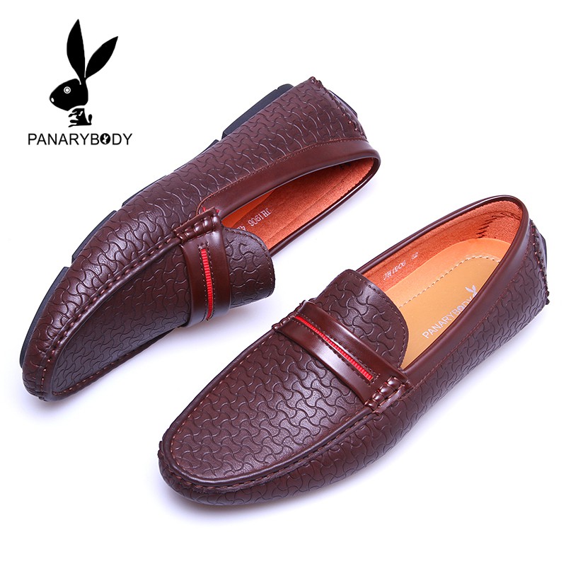 Sepatu Pria  Panarybody cowok Sepatu Loafers Kasual laki-laki Import Kekinian 2021-1906 COKLAT