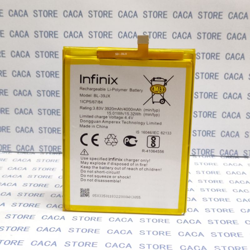 Baterai Battery Batre Infinix HOT S3X X622 BL-39JX BL39JX ORIGINAL