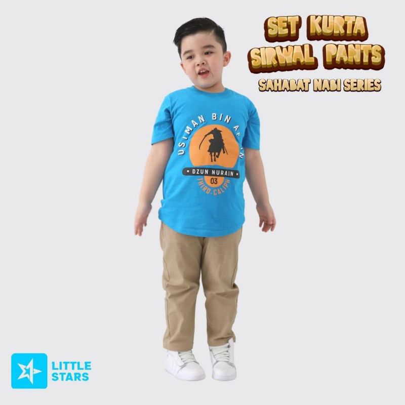 Afsheenastore Setelan Kurta Sirwal Pants By Little Stars (Usia 6 Sampai 8 Tahunh)