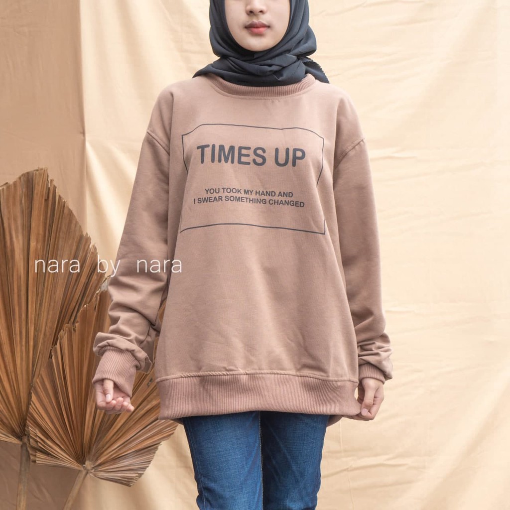 Nara Grosir - Times Up | Fashion Terkini | Sweater Termurah