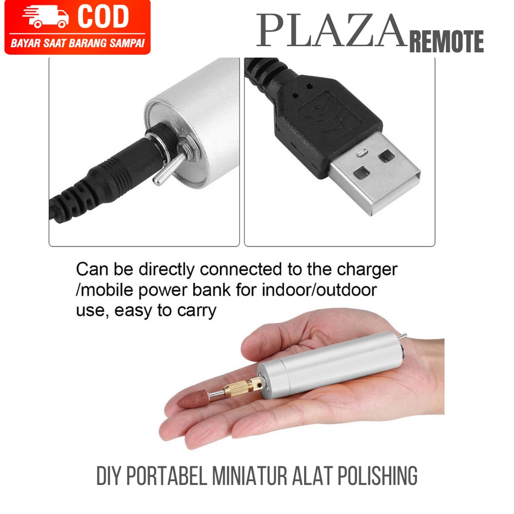 MINI BOR LISTRIK MICRO  USB 5 V DRILL CHUCK 0.3 - 4 MM