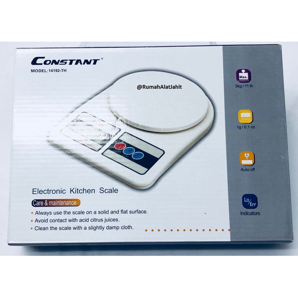 Timbangan Digital Dapur/Kue Constant A1 5kg (Electronic Kitchen Scale)