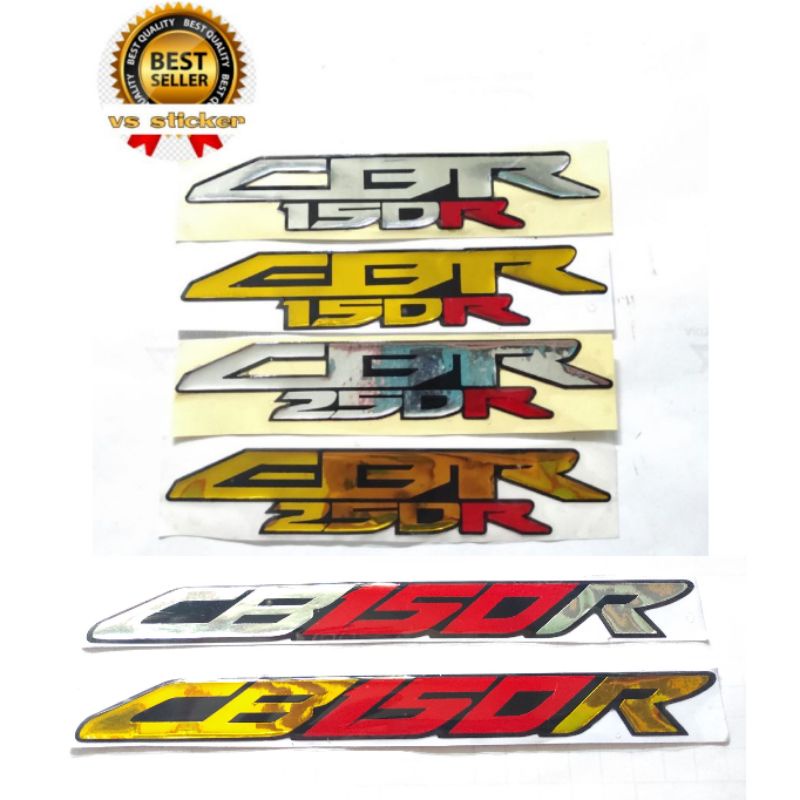 STICKER TIMBUL EMBLEM LOGO MOTOR HONDA CB150R CB 150 R CBR 250 R CBR 150 R GOLD SILVER 3d MURAH