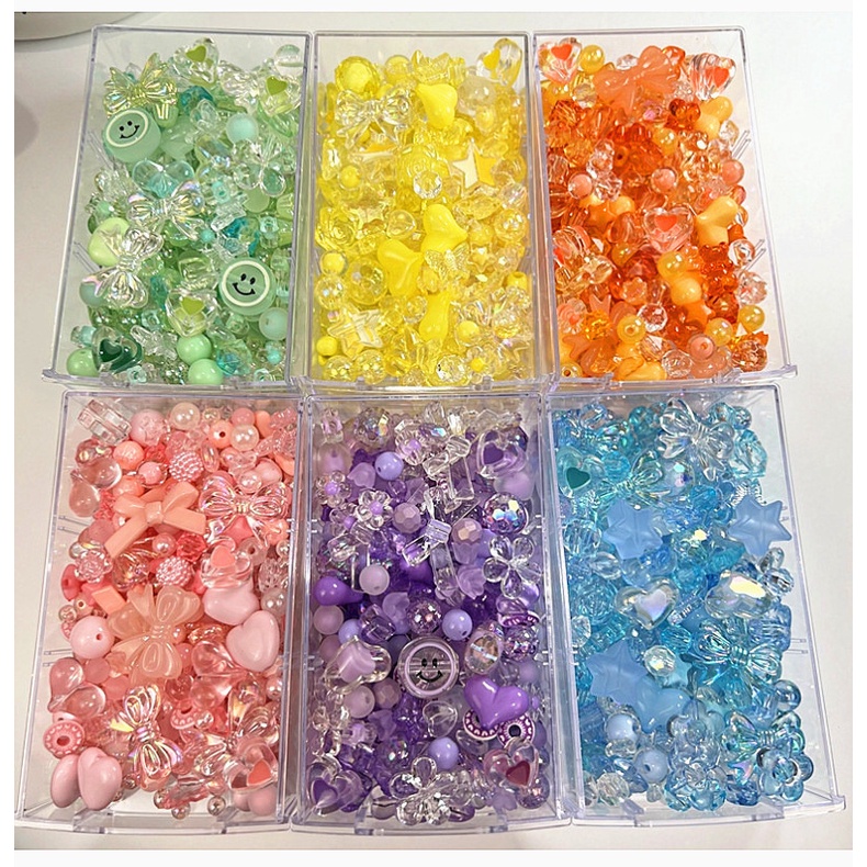 20g Manik-Manik Akrilik Warna Campur Untuk Membuat Perhiasan Handmade DIY