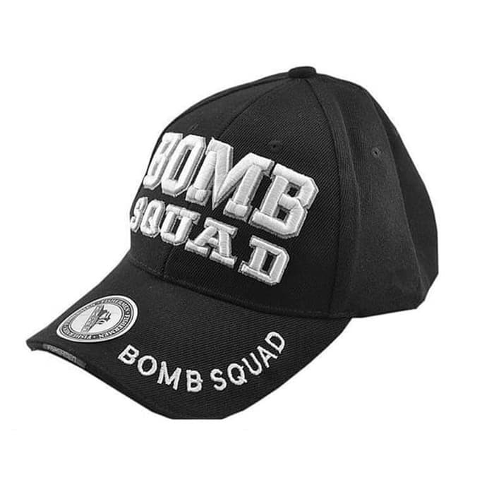 Best Item! TOPI TACTICAL BOMB SQUAD HITAM COKLAT MILITARY HAT CAP OUTDOOR IMPORT