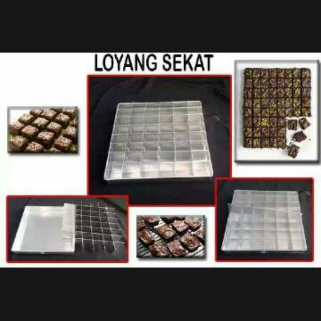 Loyang brownies sekat 20x20 cm 25 lubang