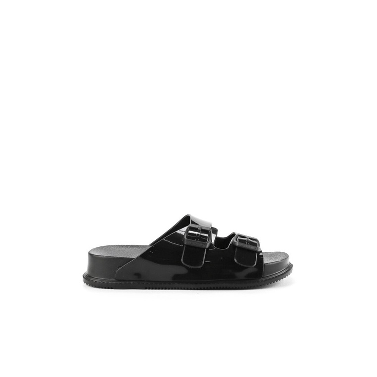 SANDAL SLIDE WANITA HUSH PUPPIES ORIGINAL CASUAL BRANDED BLACK HW23