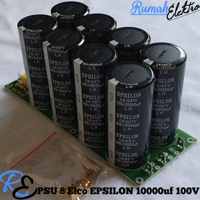 Kit PSU 8 ELCO EPSILON 10000uf 100V Ori