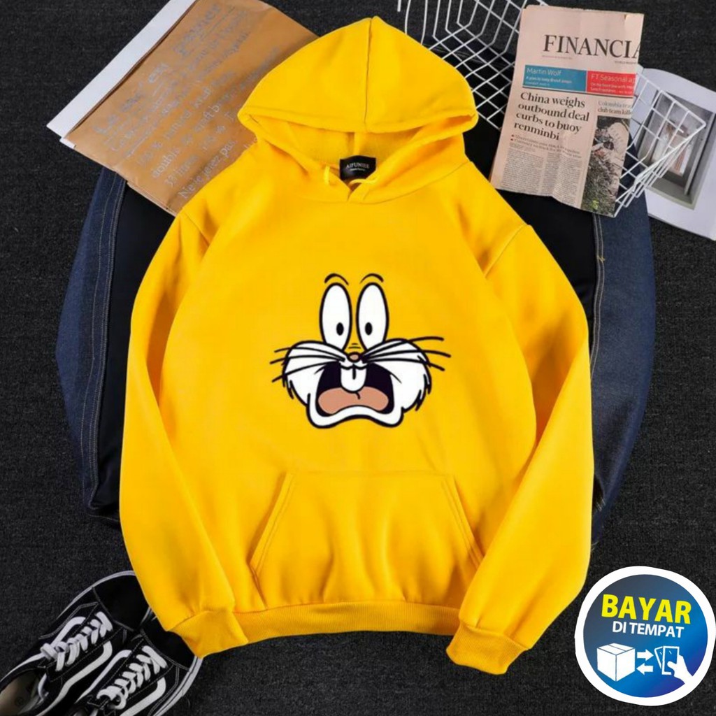 Hoodie Sweater Wanita Anime Kartun Jaket Cewek Kekinian Oversize Murah Tebal Import Bisa Cod