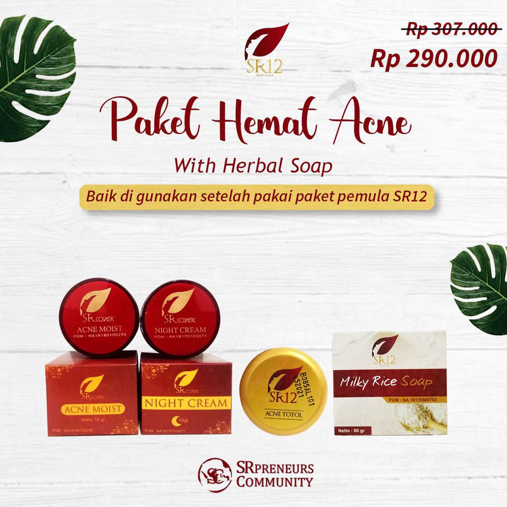 SR12 PAKET HEMAT ACNE / PAKET PENGHILANG JERAWAT