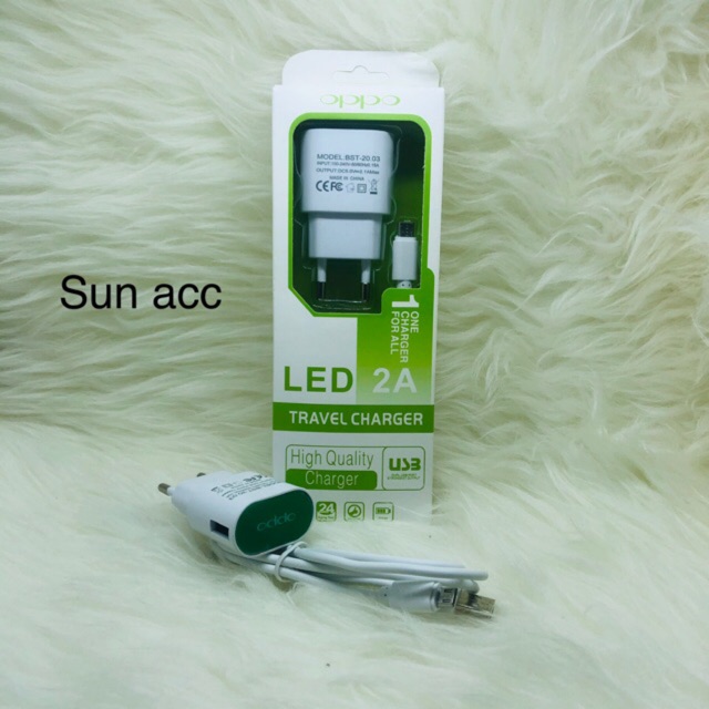 TC CHARGER BST LED OPPO 2A 1USB ANTI LEDAK