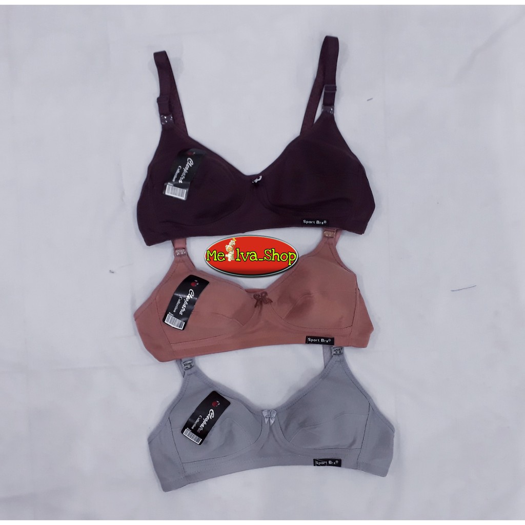1 Pcs Sport Bra Cleopatra Tanpa Kawat & Busa UK 34 36 38 40 42