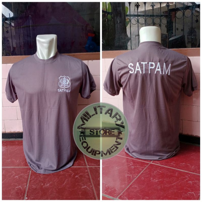 Kaos satpam lengan pendek - Kaos satpam warna coklat - Kaos satpam terbaru