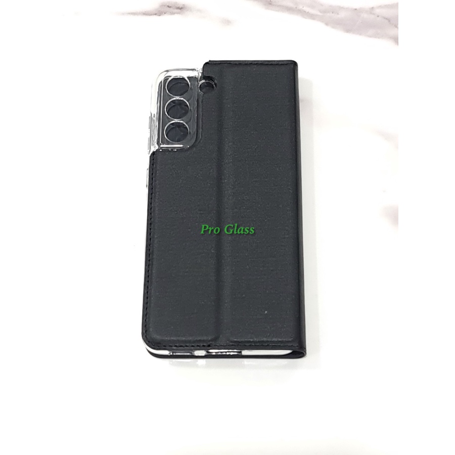 Samsung S21 FE / S22 / S22 PLUS / S22 ULTRA Premium Leather Flip Case Cover Standing View
