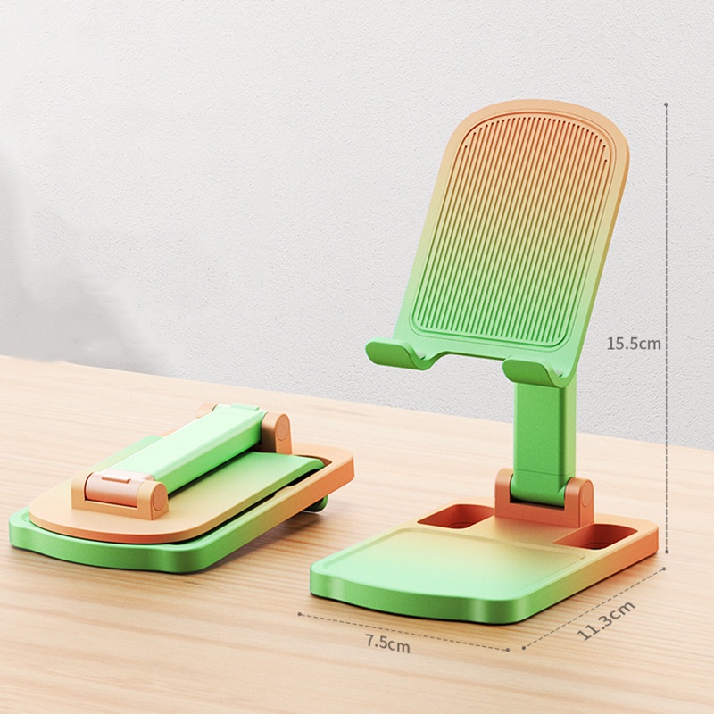 Vaorlo Gradasi Warna Phone Holder Portable Braket Telepon Lipat Untuk Handphone iPad Stand Meja Stabil