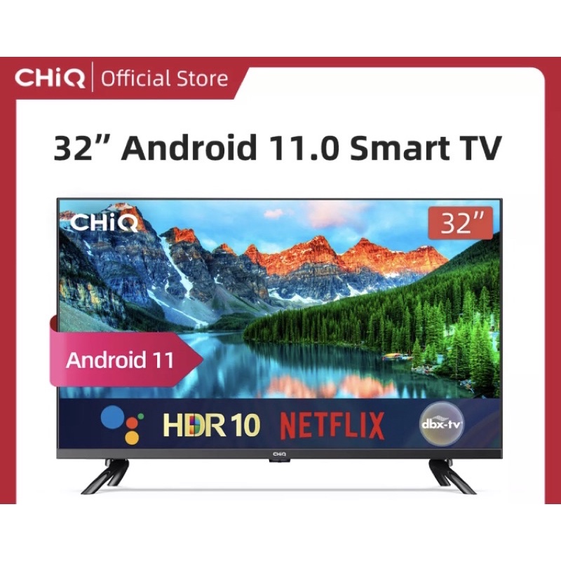 SMART TV ANDROID 32 INCH CHIQ android 11 digital led tv