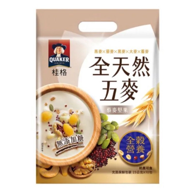 

Quaker instant oatmeal kacang Quinoa ( Less Sugar 1.7gr)