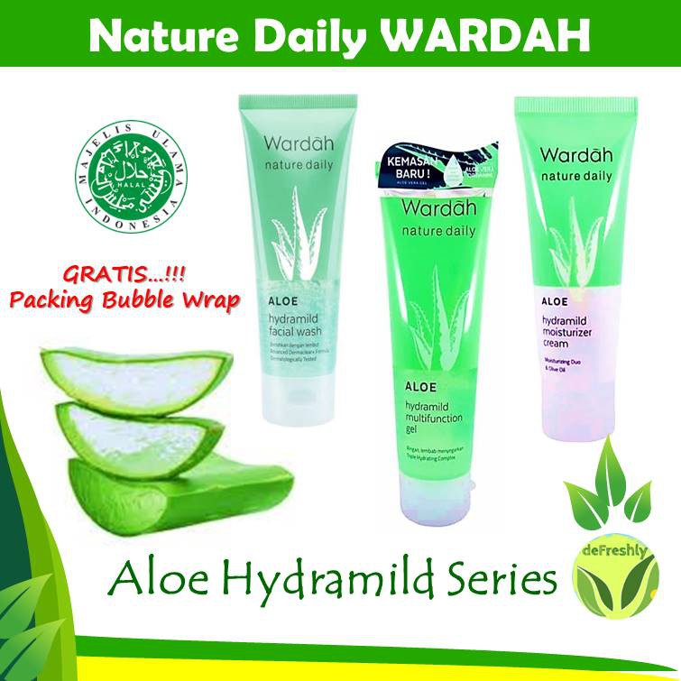 WARDAH Aloe Hydramild Series | Multifunction Gel | Face Wash | Moisturizer Cream | Serum | Hand Gel