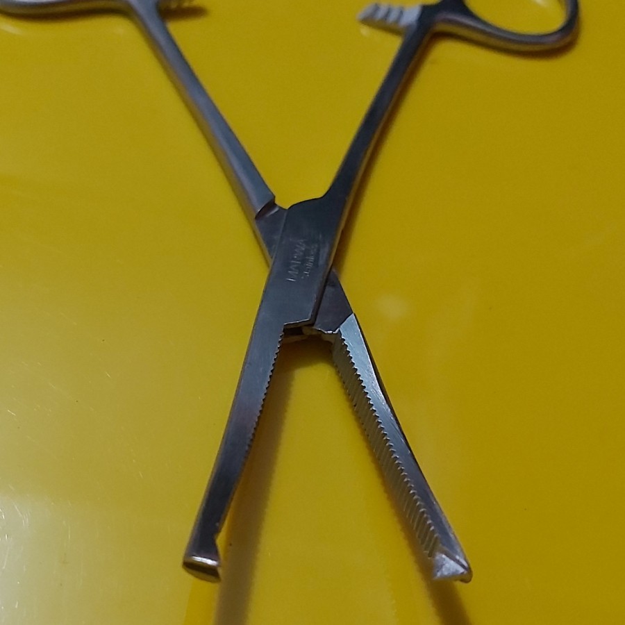 Kocher Forceps Curved 14 cm. Klem Koher Bengkok 14cm. Clamp Khocher  l