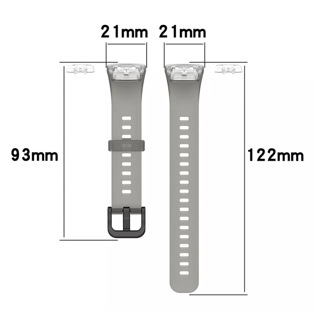 TRANSLUCENT Strap Tali Huawei band 6 7 Honor Band 6 7 TPU