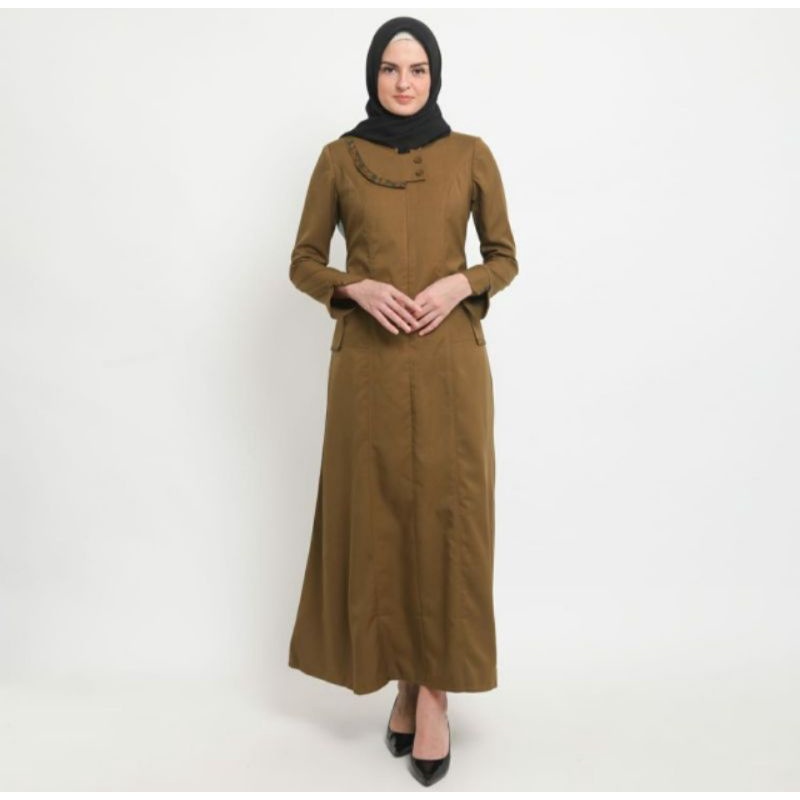 gamis dinas / gamis pemda / gamis pns khaki / gamis seragam pemda / gamis asn variasi batik