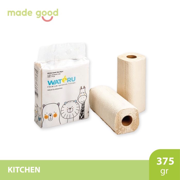 

Wateru Premium Bamboo Tissue Tisu Bambu Natural Facial Kitchen Toilet