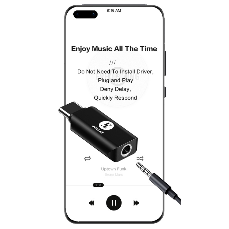 Jcally Ja02 Adapter Decoder Audio Dac Digital Tipe C Ke 3.5mm Untuk Handphone Huawei Meizu Xiaomi