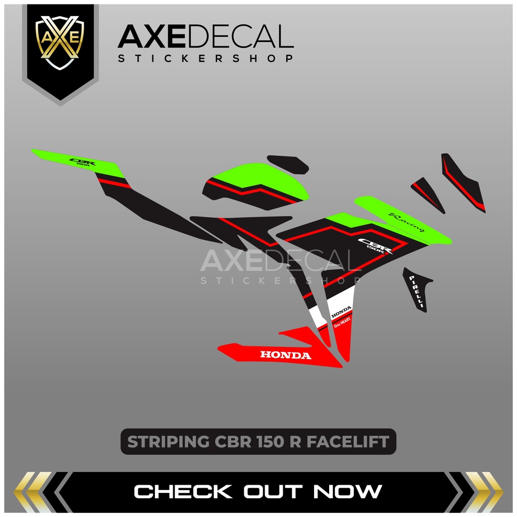 Striping Honda Cbr 150 R Facelift Livery Zx10R / Stiker Motor Cbr / Stock Decal