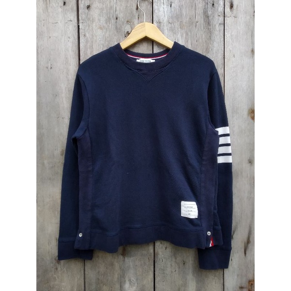 crewneck thom browne warna navy second bekas preloved