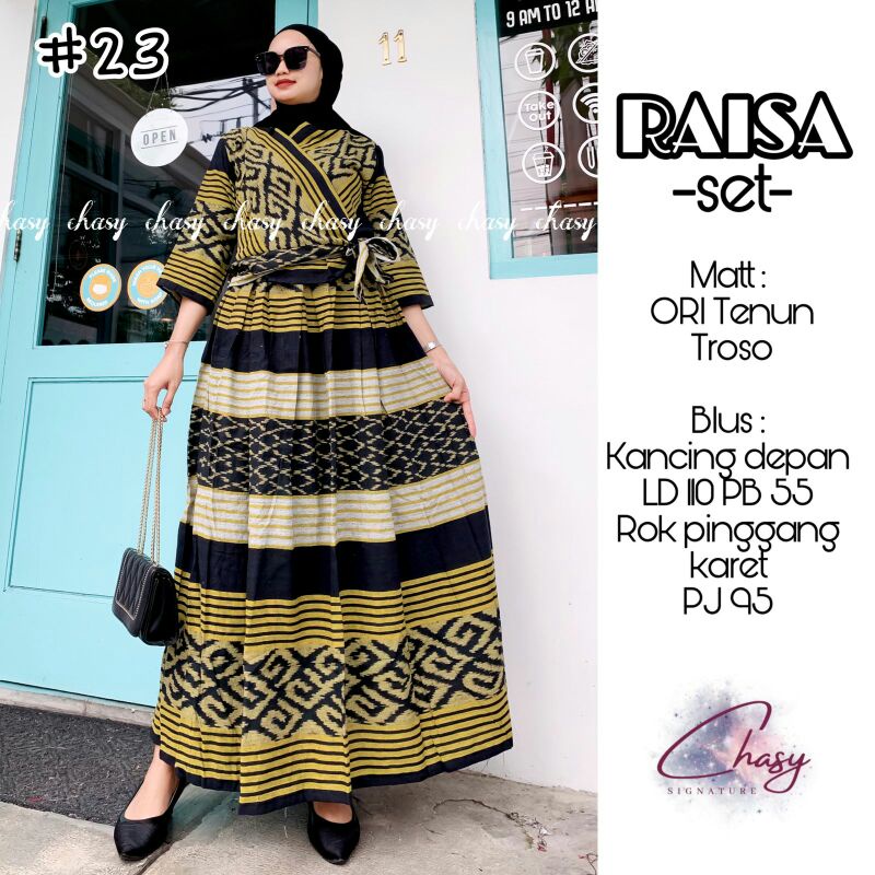 RAISA SET BY CHASY||ORI TENUN TROSO LD 110 PB 55 ROK PINGGANG KARET PJ 95