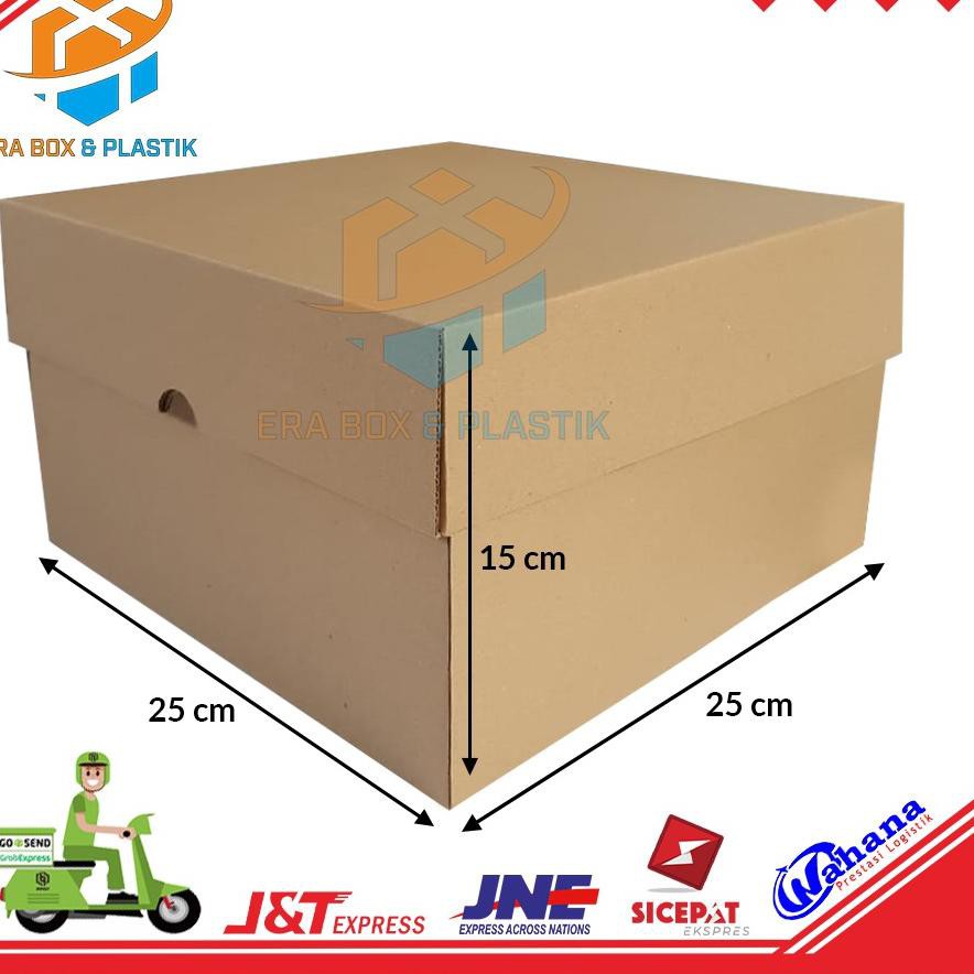 

Kardus 25x25x15 cm | 1 Pack Isi 10 Pcs | Box | Karton Packaging | Dus Kue Tart Ulang Tahun AZZ