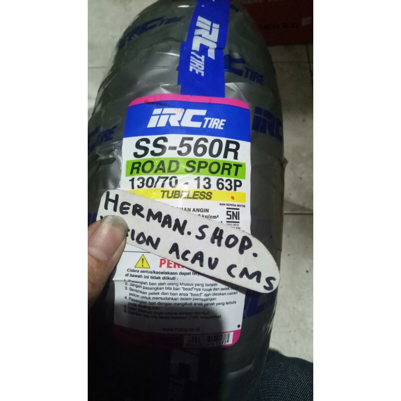 Ban belakang Nmax IRC 130 / 70 - 13 irc 130 70 13 tubeless