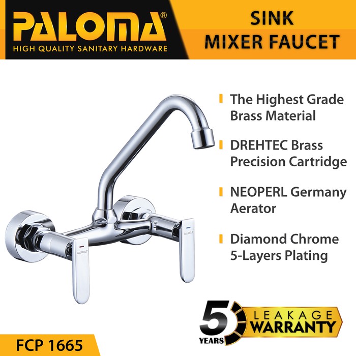 PALOMA FCP 1665 Keran Mixer Cuci Piring Dapur Panas Dingin Kran Air