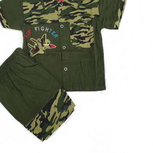 ❀ KUROSHIRO - SETELAN ANAK LAKI LAKI 1-10 TAHUN ARMY KEMEJA KAOS BAJU ANAK LAKI LAKI ☚