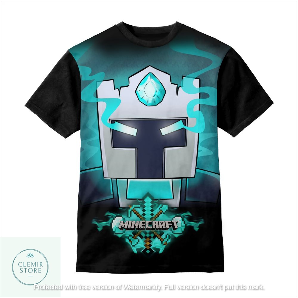 Kaos 3D Anak | Baju Printing - Baju Game Minecraft Frost Diamond Face Pc / Mobile Games Unofficial U