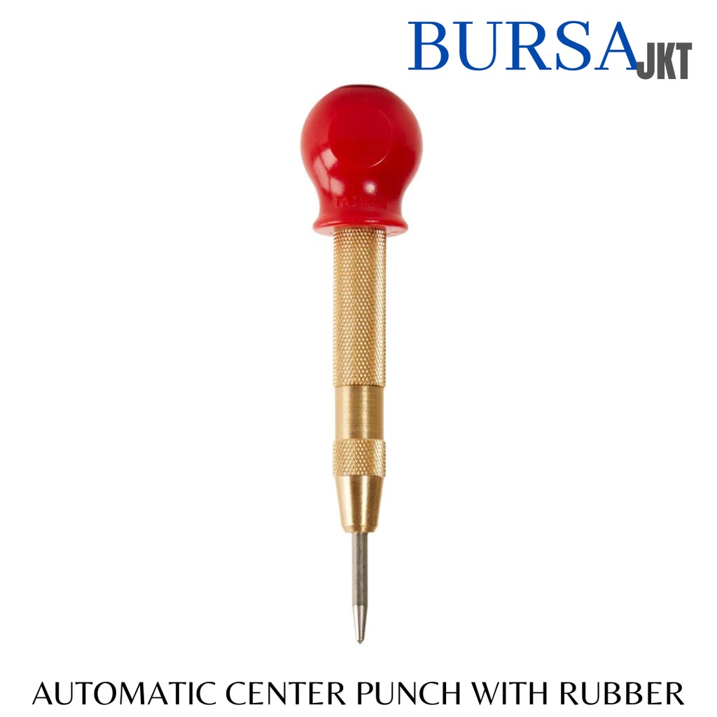 CENTER PUNCH ADJUSTABLE IMPACT PUNCH METAL DRILL TOOL 5 INCH WITH RUBBER HEAD