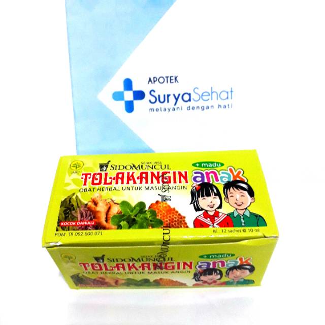 TOLAK ANGIN ANAK Sido Muncul 1 BOX isi 12 sachet @ 10 ml (Obat Masuk Angin)