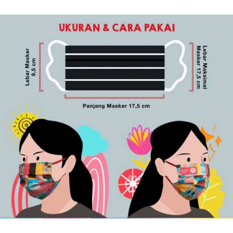 [LIMITED EDITION] masker kain organik + pouch melekat sejiwa x pocky