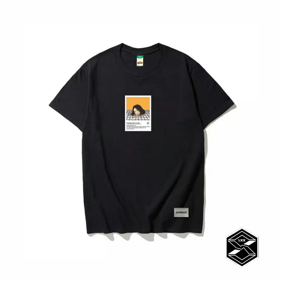  BAYAR DI TEMPAT BAJU KAOS  PROBLEM  HITAM DIE DISTRO  PRIA 