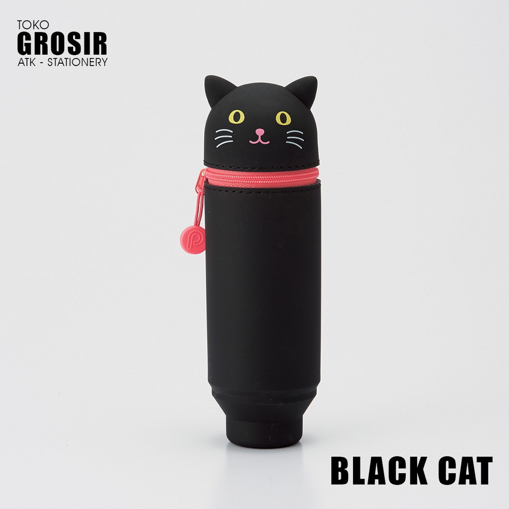 

LIHIT LAB Tempat Pensil Organizer Lucu Black Cat A-7712