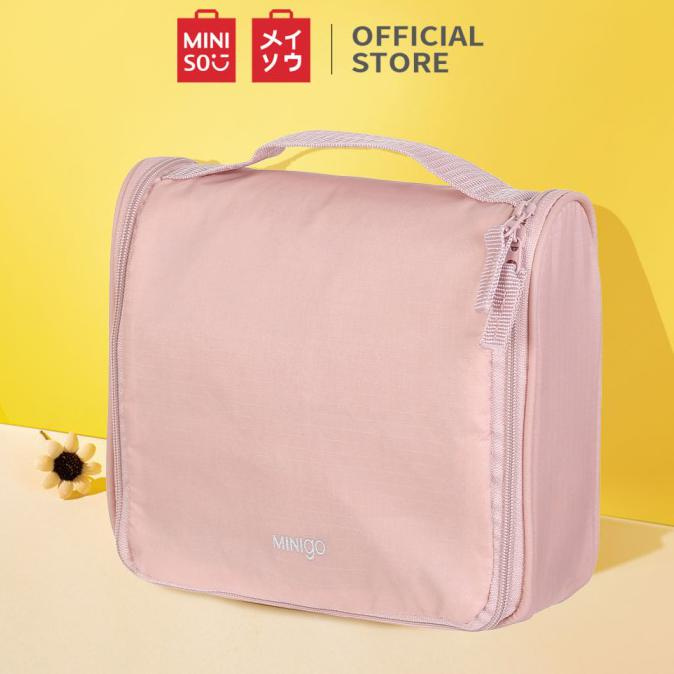 Jualan Miniso Official Minigo Portable Toiletry Bag/Tas Wanita/Tas Kecil - Merah Muda Hemat