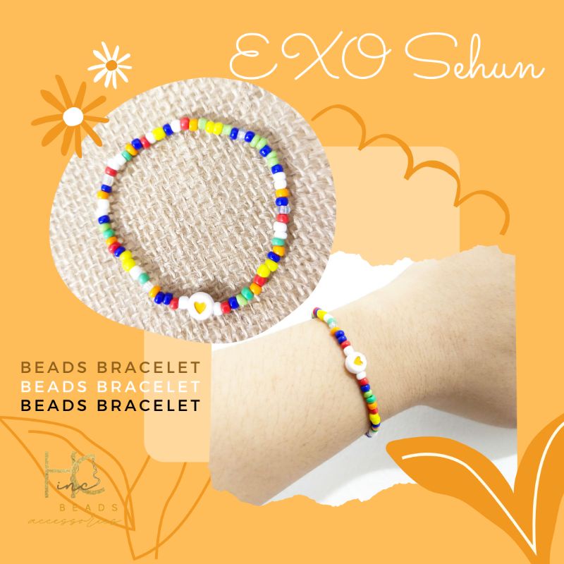 Gelang Kpop/Beads Bracelet EXO Sehun/Gelang Manik