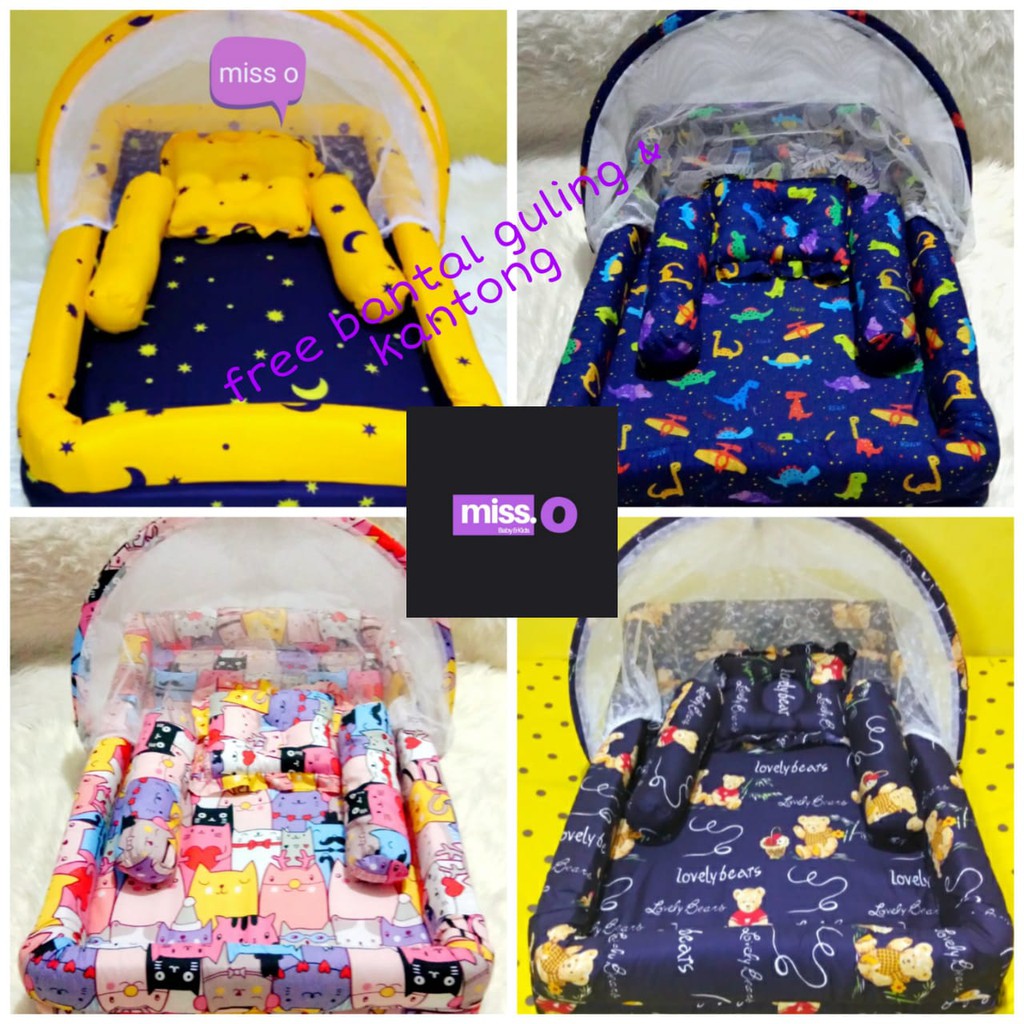 Paket Kasur Bayi kolam Kelambu Set Baru Lahir Murah | Produk Perlengkapn Tempat Tidur Baby KD